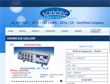 Tablet Screenshot of physioscientific.com